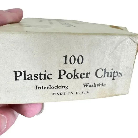 Vintage 1937 Rummy Royal Michigan Game Plastic Table Size Game Sheet Poker Chips